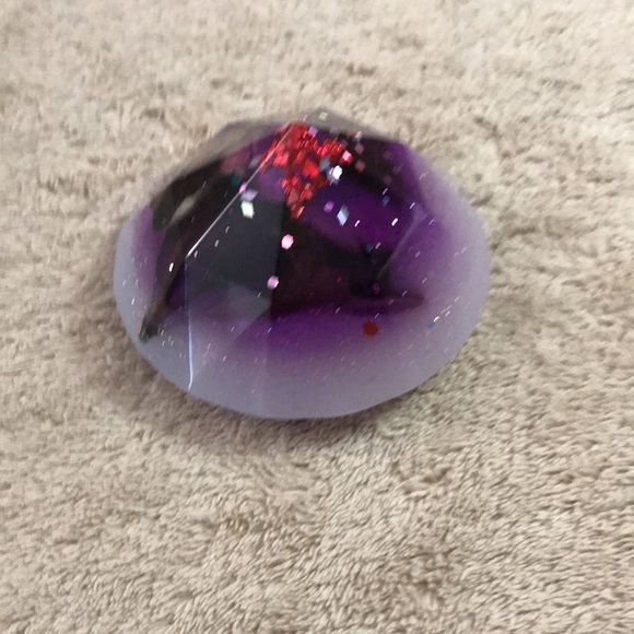 Custom Epoxy resin diamond 💎 multi layered with sparkles ✨ flowers 💐 New - Picture 3 of 6